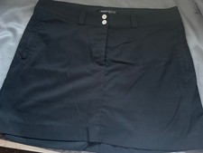 Nike Dri-FIT Solid Performance Golf Tennis Skort Black Athletic Pockets Size 14