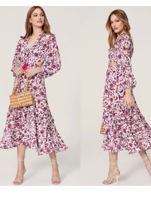 ALEXIS Nakkita Dress Berry Floral Sz XS