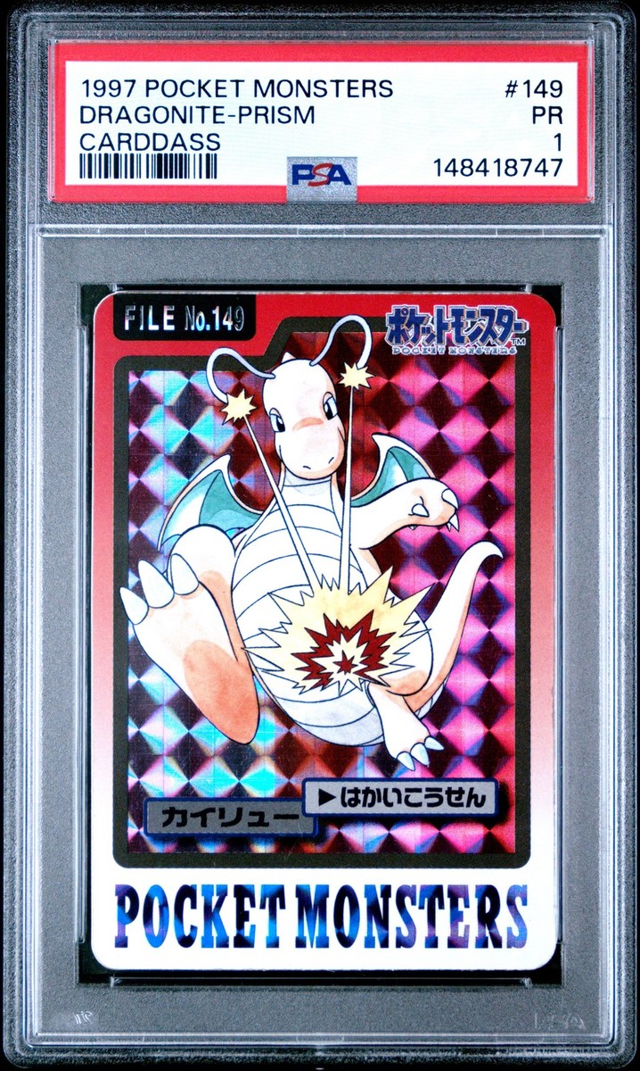 1997 POCKET MONSTERS CARDDASS #149 DRAGONITE-PRISM PSA 1 | eBay