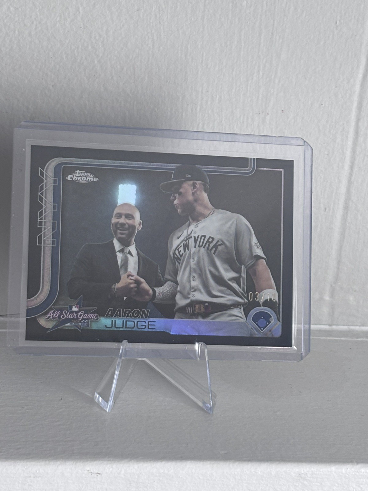 2025 Topps Chrome Update Aaron Judge All Star Game Image Variation Black /10