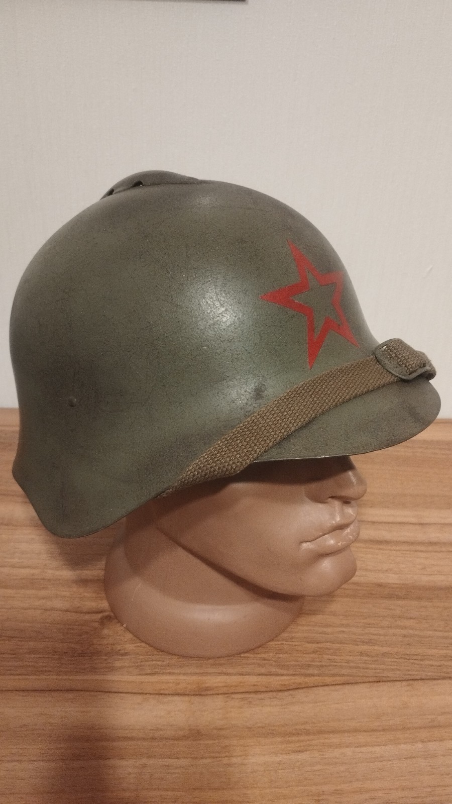 SSh-36 Soviet Steel Helmet 1936-1939 WWII Professionally Restored Original — image 3