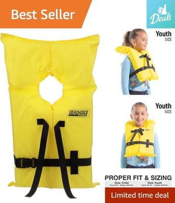 Portable Bright Yellow Life Jacket for Young Adventurers - Type II Safety