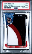2024 PANINI ABSOLUTE JUMBO RELIC JUMBO JERSEY NUMBER CADE STOVER 15/49 PSA 9