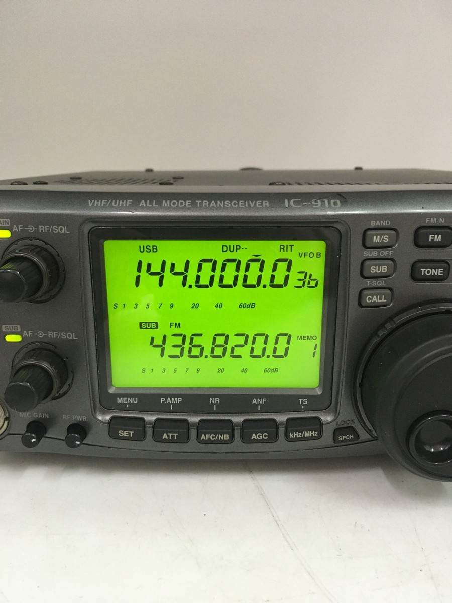 ICOM IC-910D 144/430MHz All Mode Transceiver w/Mic etc. Tested