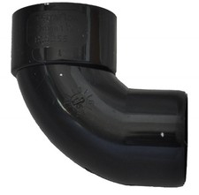 Solvent Black 50mm (56mm) Waste Pipe Conversion Bend - 2 PACK