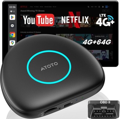 ATOTO Android AI Box Carplay Multimedia Video Box GPS Support 4G LTE & TF Card
