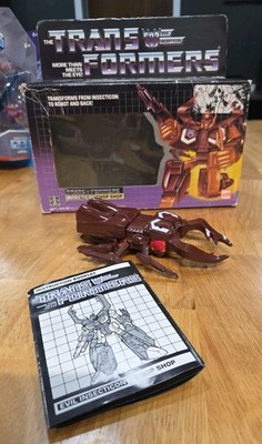 1985 Chop Shop complete With Box G1 Transformers  Figure Missing Weapons