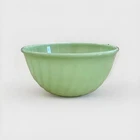VTG Fire King Jadite Swirl Mixing Bowl 7" Jade Green Milk Glass USA Ovenware