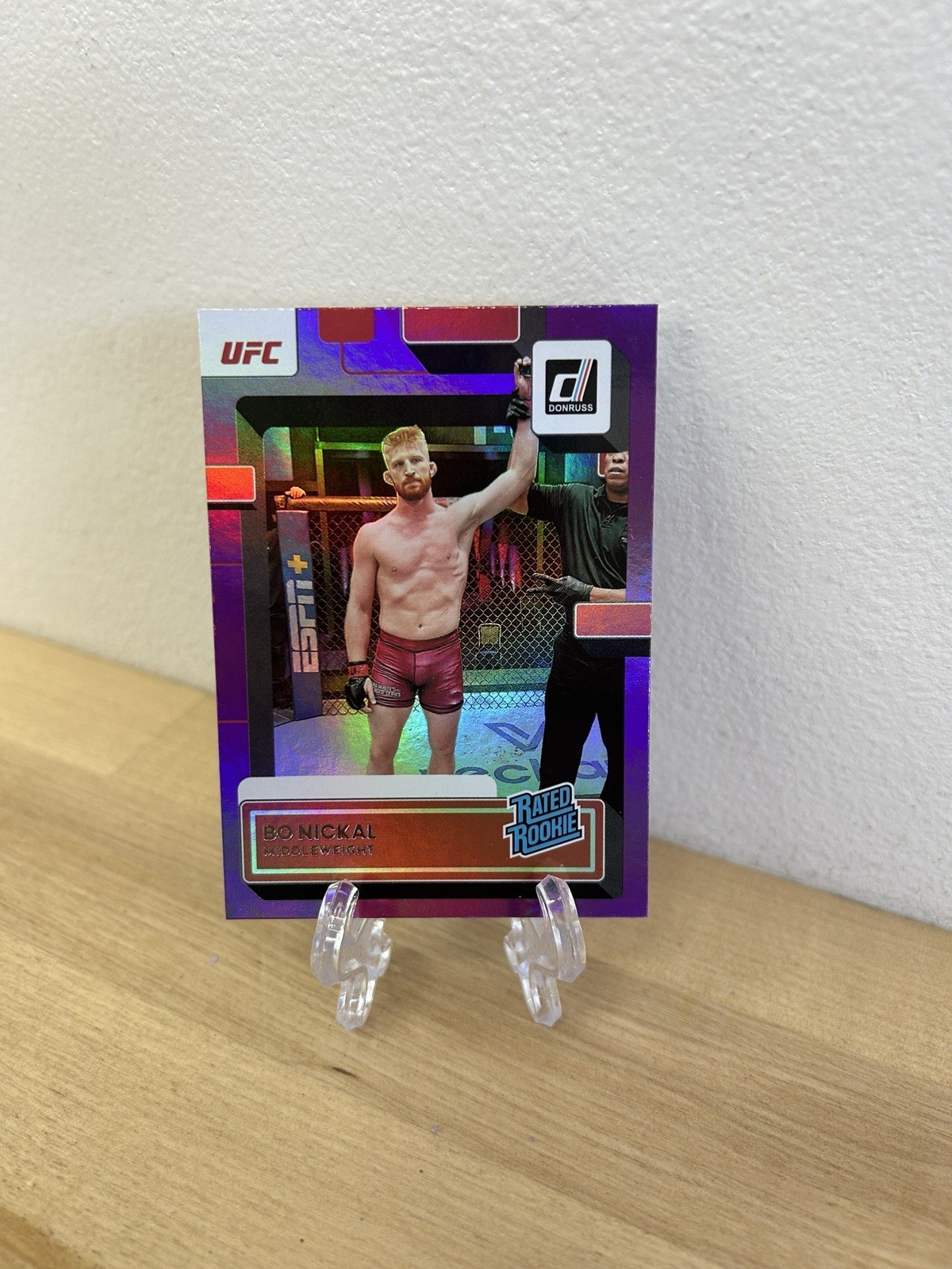 2023 Donruss UFC Bo Nickal Rated Rookie Purple Flood Holo #203