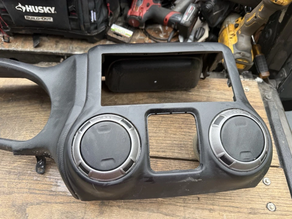 JK Jeep Wrangler 11-17 Black Speedometer Dash Radio Cluster Trim Bezel - Image 2 of 3