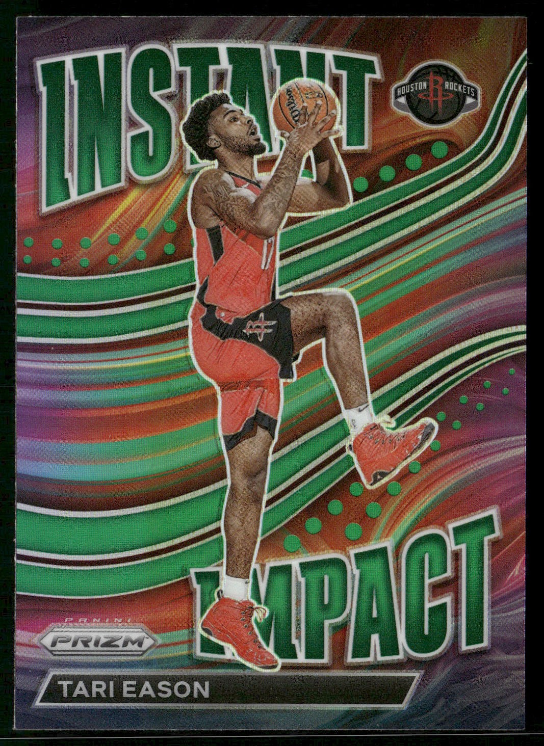 Tari Eason 2022-23 Panini Prizm #9 Instant Impact Prizms Green Houston Rockets