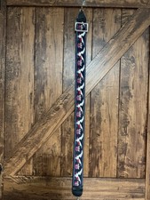Vintage Adjustable Camera Strap 70s80s Hippie Style Red,White,Blue Eagle Shield