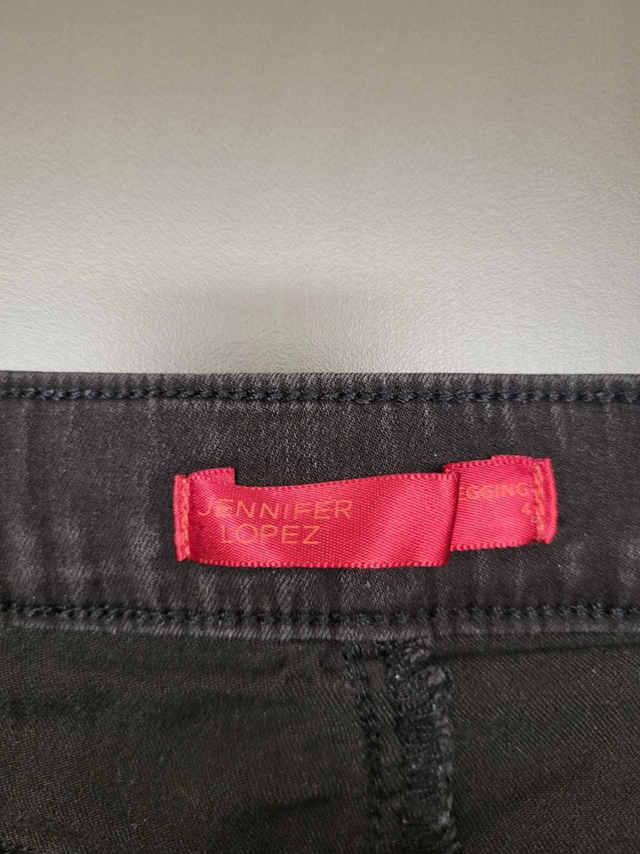 Jennifer Lopez JLO Mujer Leggings Elastizados Cintura Elástica 26" Talla 4 Negro Foto 3 de 3