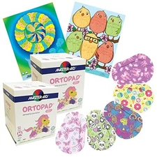 Ortopad® Bamboo Girls Eye Patches, 100-Pack Includes 2 Boxes and 2 Posters,
