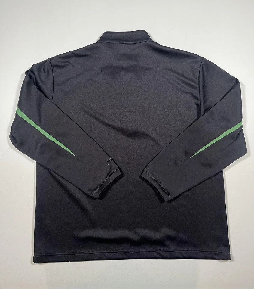 Pulôver masculino Slazenger grande preto verde quarto de zíper desempenho blusa de golfe - Imagem 2 de 4