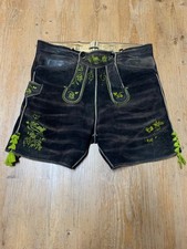 Alte bestickte Lederhose aus Hirschleder BW.  ca. 102.00 cm - ca. 105.00 cm 