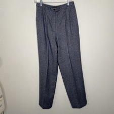 Vintage Pendleton 100 Virgin Wool Lined Straight Leg Tweed Dress Pants Sz 12