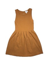 Ganni Large Burnt Gold/ Brown Mustard Made In Turkey Dress