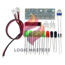 3.5-12V KA2284 Audio Level Indicator DIY Electronic Kit Parts 5mm RED Green LED