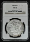 1881 S - Morgan Silver Dollar - NGC MS65