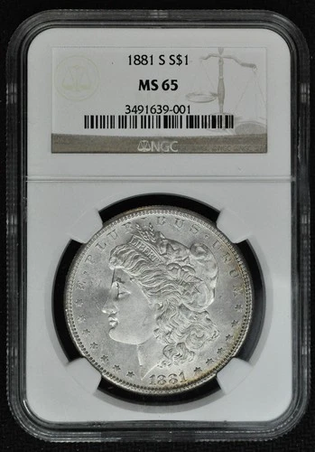 1881 S - Morgan Silver Dollar - NGC MS65