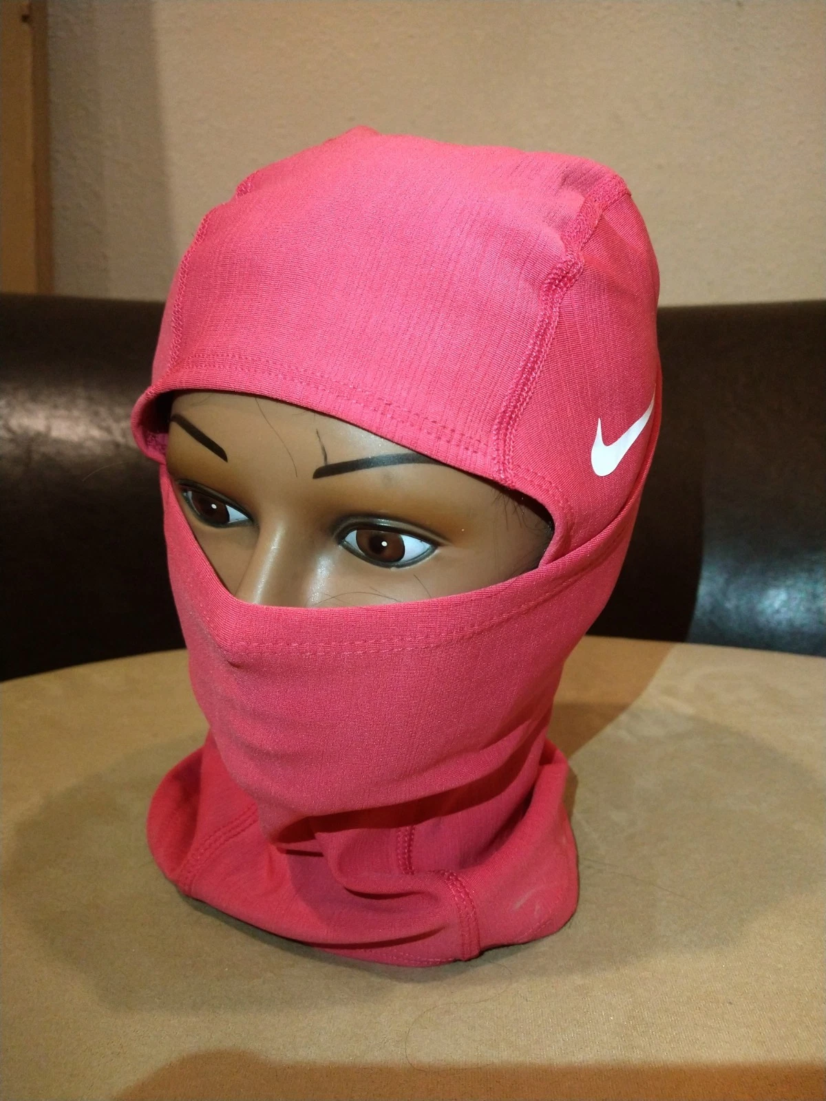 Nike Pro Therma Fit Hyperwarm Hood Sports Face Mask Winter Balaclava ~ Pink