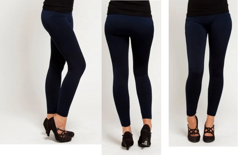 Lote de 1 o 3 leggings cálidos gruesos forrados de lana de invierno de moda para mujer #SK1 talla única Foto 2 de 4