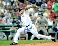 Signed 8x10 FRANKLIN MORALES Boston Red Sox Autographed photo - w/COA