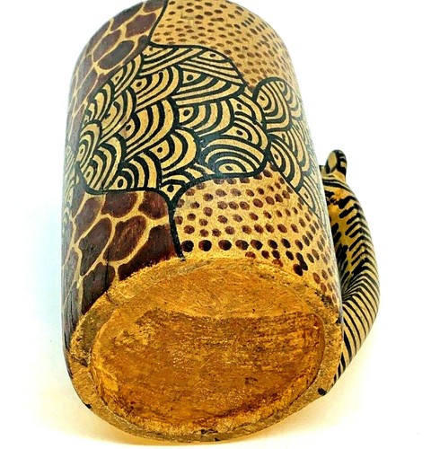 Handmade & Painted Wooden Zebra Mug - Picture 9 of 12