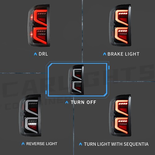 VLAND LED Tail Lights Fit 2014-2018 Silverado1500 2500 3500 Rear Lamps w/Startup - Picture 3 of 9
