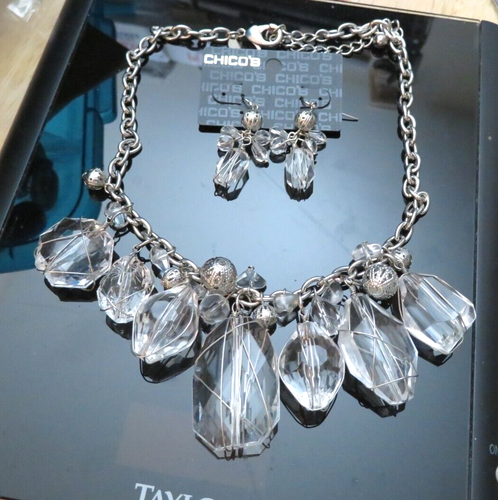 SET COLLANA/ORECCHINI CHICOS "MEYERL" CRISTALLO ACRILICO - Foto 1 di 4