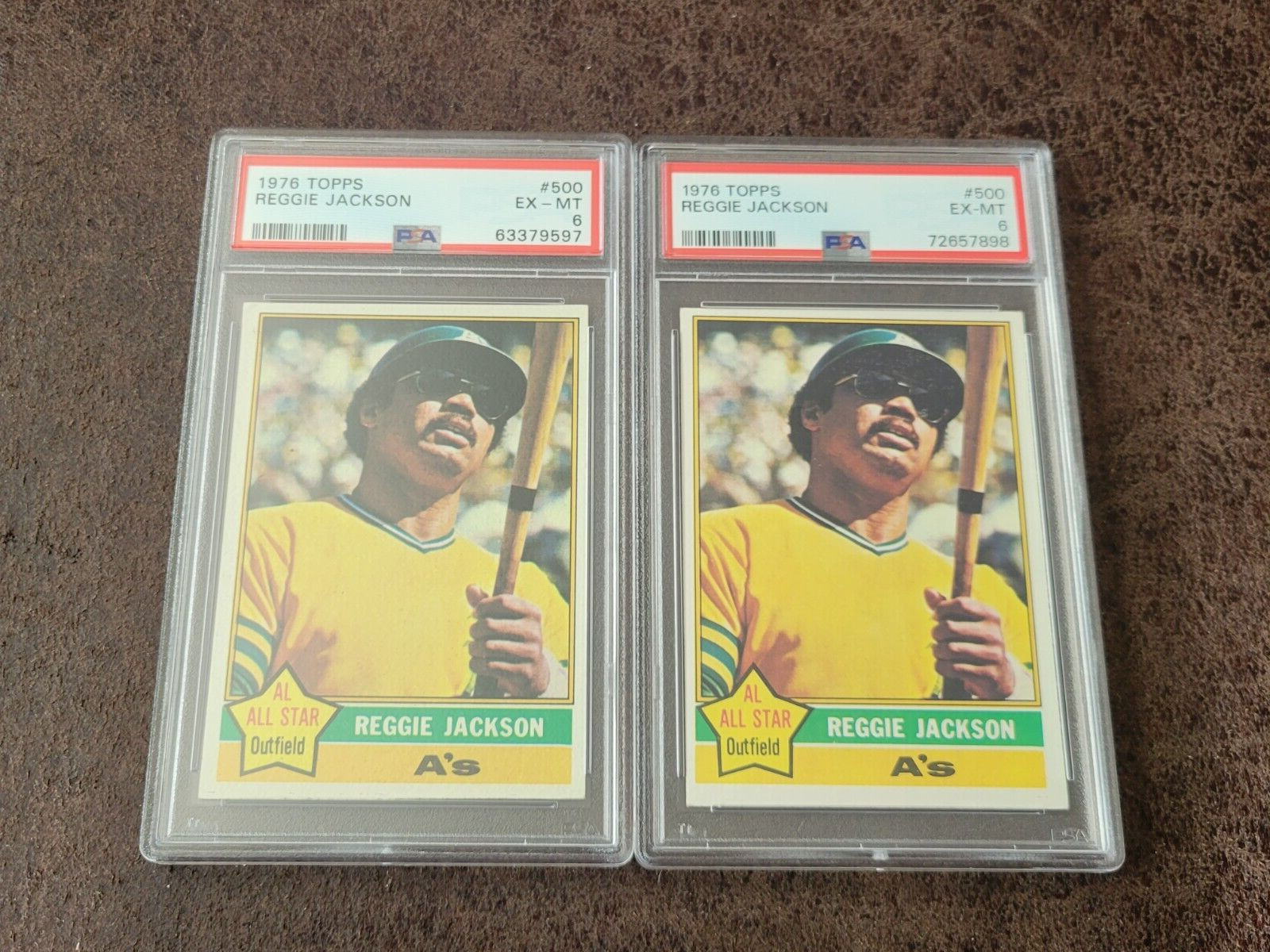 PICK 1 - 1976 Topps Baseball Reggie Jackson #500 - PSA 6 - Oakland Athletics