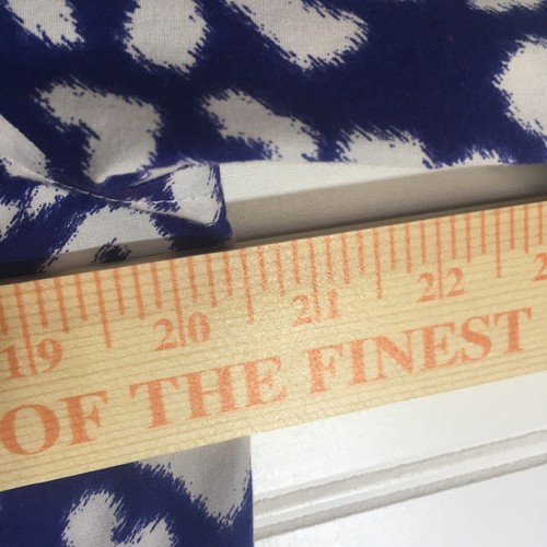 Chicos Womens No Iron Blouse Sz 1/Medium Blue White Cotton Button Down Shirt Top - Picture 6 of 9