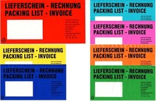 Dokumenten-  Lieferscheintaschen DIN-LANG, selbstklebend Mengen+Farben w&auml;hlbar