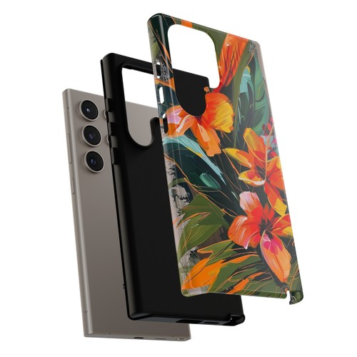Phone-Ink iPhone, Pixel, Samsung Galaxy Case - Orange Hibiscus Flower Painting - 第 93/191 張圖片