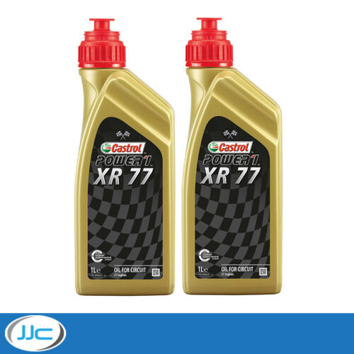 2 x Castrol XR77 Motorcycle 2 Stroke Fully Synthetic Racing Engine Oil 1 Litre - Photo 1/1