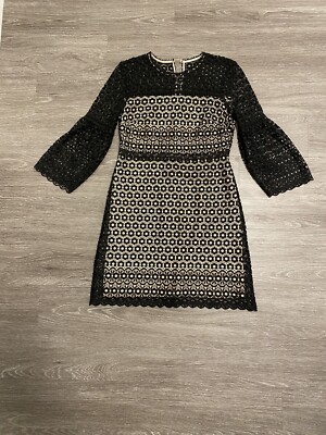 J.Crew Daisy Bell-Sleeve Dress Womens Size 2 Black Lace | eBay J.Crew Daisy Bell-Sleeve Dress Womens Size 2 Black Lace | eBay