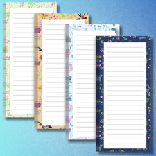 4 Pack Magnetic Notepads for Refrigerator,Grocery List Magnet Pad,50 Sheets/Note