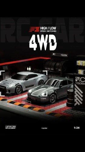New 1:24 Scale RC AWD P914 Porshe Drifting Race Car With LED Lights Remote 3.7V - Picture 5 of 18