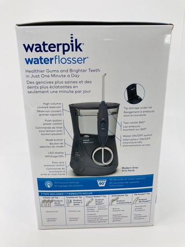 Waterpik WP-667 Wasserseide elektrische Zahnspülmaschine zum Einnehmen in grau - Bild 12 von 13
