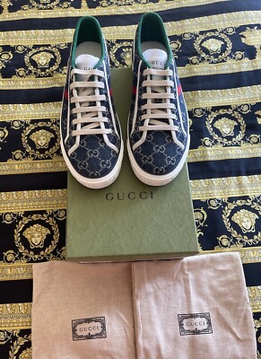 GUCCI デニムスニーカー テニス1977 ⭐︎美品⭐︎ GUCCI テニス1977 デニム スニーカー メンズ6 グッチ 美品