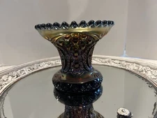 Vtg Purple Northwood Carnival Glass Memphis Fruit or Punch Bowl Base