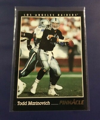 1993 Pinnacle # 78 TODD MARINOVICH Los Angeles Raiders USC Sharp ! 