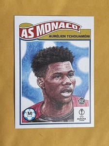 2021 Topps Living UEFA Aurelien Tchouameni RC Rookie Card 408 AS Monaco SP /1265