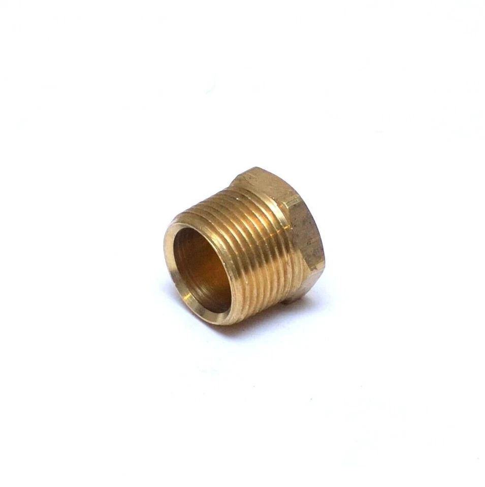 3/4" Male NPT MPT MIP Brass Hex Head Pipe Plug Fitting Cored Hollow body QTY 2. - Image 2 of 3