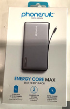 NEW PhoneSuit Energy Core Max Fast 2.4A Battery Bank USB Power Bank 15,000 mAh