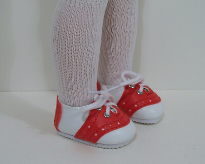 Red & White Saddle Oxford Doll Shoes For 14  Girl Wellie Wishers (Debs)