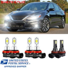 For 2007-2018 Nissan Altima 6000K LED Headlight High Low+Fog lights 6x bulbs Kit