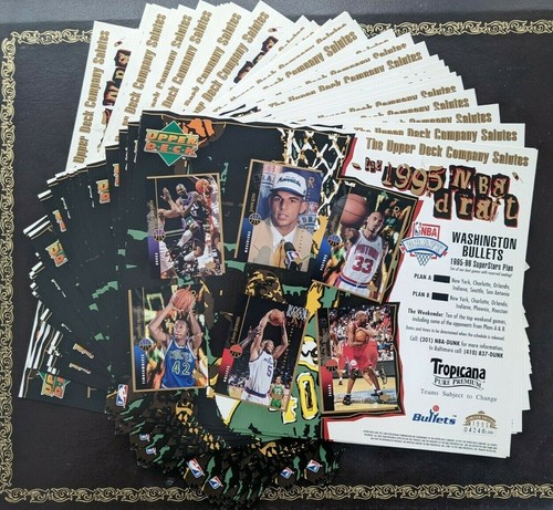 Lot of30 WASHINGTON BULLETS 1995 UPPER DECK NBA DRAFT PROMO SHEETS JASON KIDD RC - Picture 2 of 3