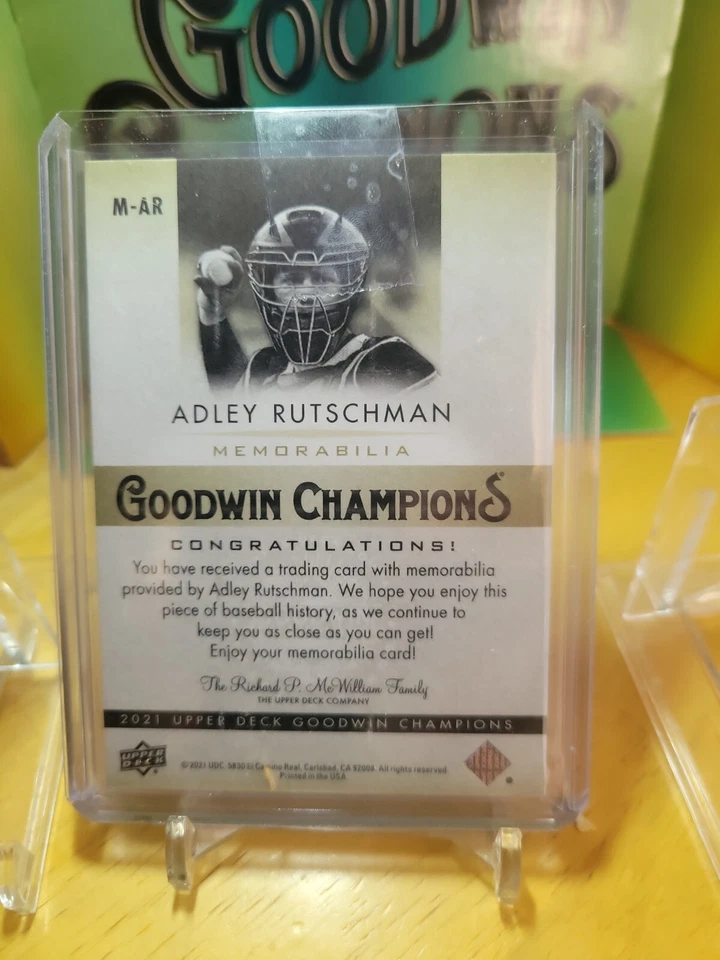 🟧⬛️2021 GOODWIN ADLEY RUTSCHMAN PREMIUM MEMORABILIA 2 COLOR PATCH 8/25 ORIOLES - Image 4 of 4